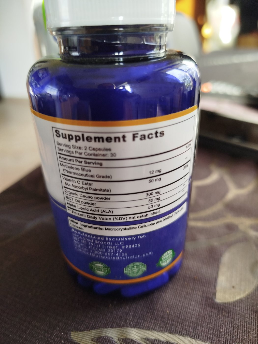 Methylene Blue 12 մգ – aSquared Nutrition, 60 պարկուճ (ԱՄՆ)
